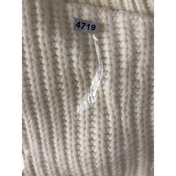 Marine Layer Sweater Oversized Crewneck Knit Merino Wool Blend Top Ivory NWT XL - Picture 7 of 10